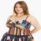 Bustier Drop Waist Midi Dress image number null