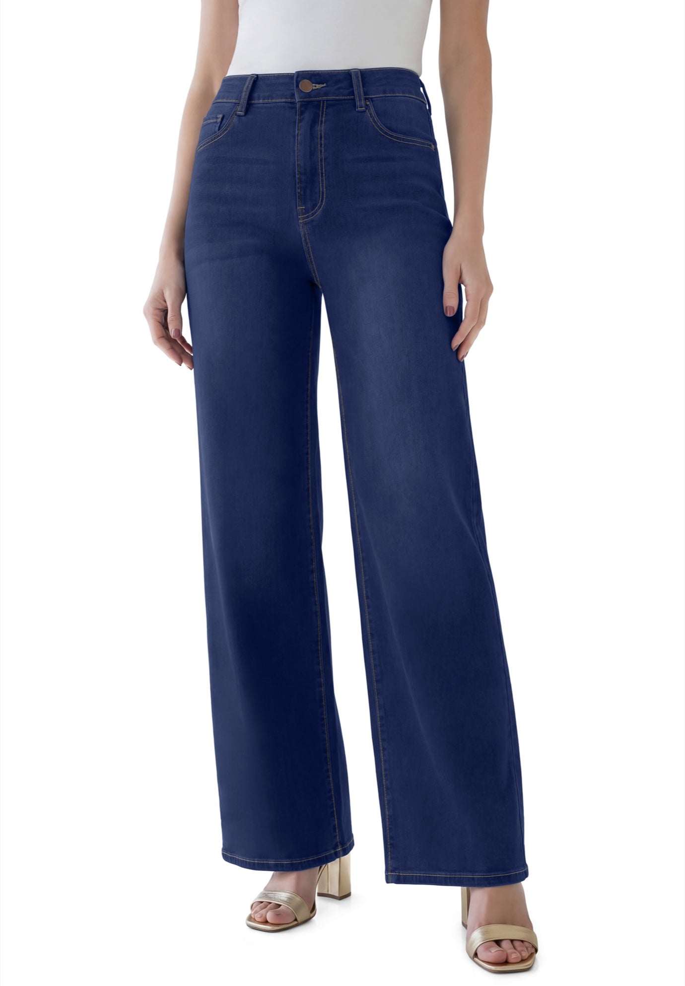 Plus Size 360&ordm; Stretch 5-Pocket Wide-Leg Pull-On Jean image number 0