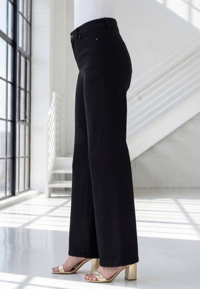 Plus Size 360&ordm; Stretch 5-Pocket Wide-Leg Jean image number 2