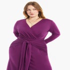 Tie-Waist Knit Maxi Dress image number null