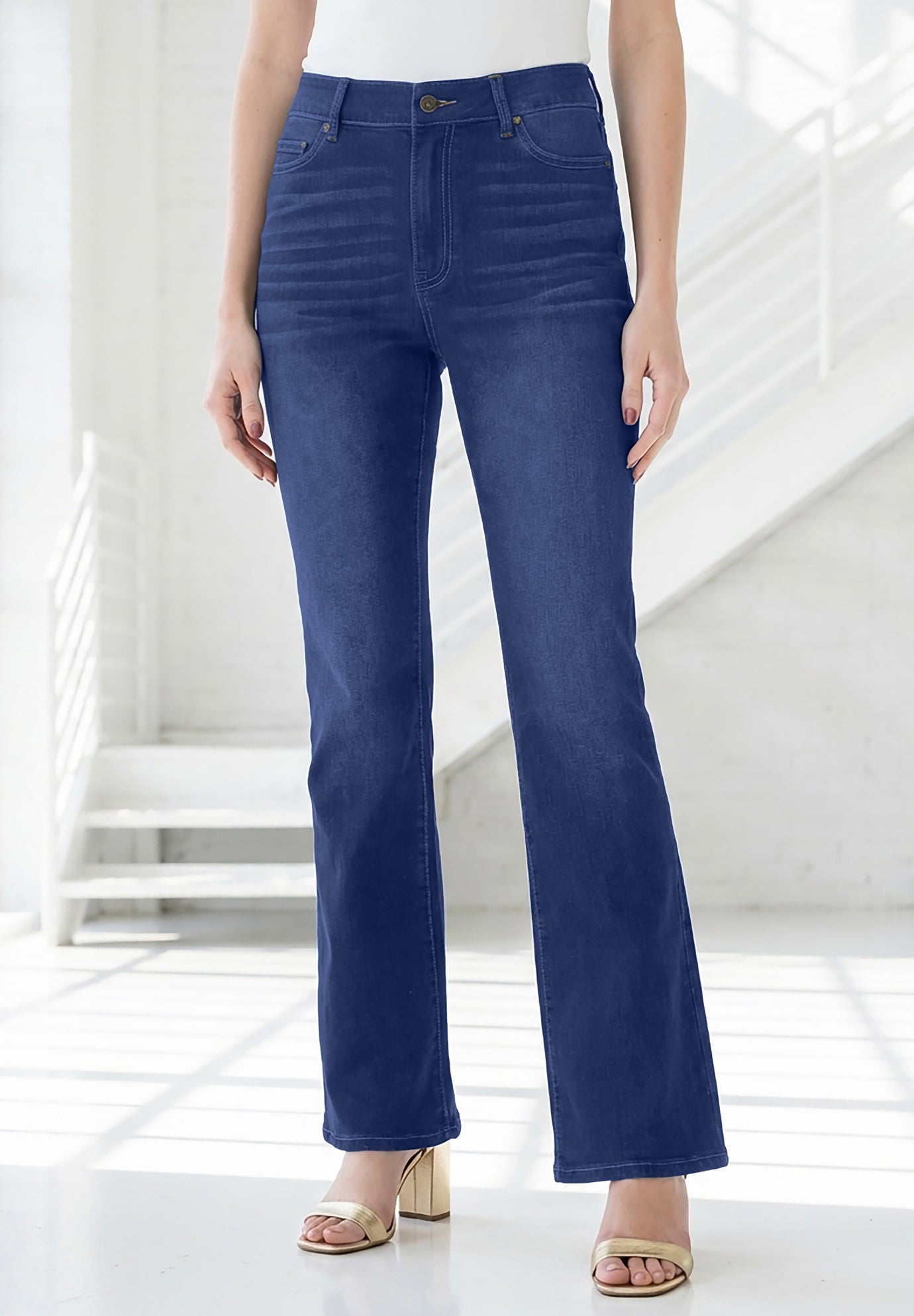 Plus Size 360&ordm; Stretch 5-Pocket Bootcut Pull-On Jean image number 0