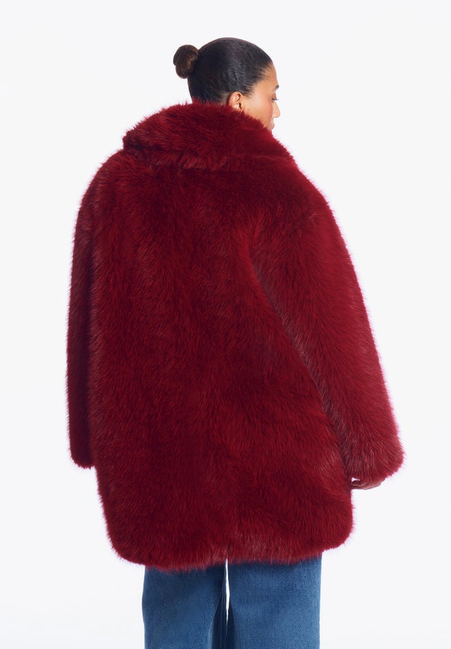 Long Faux Fur Coat image number 2