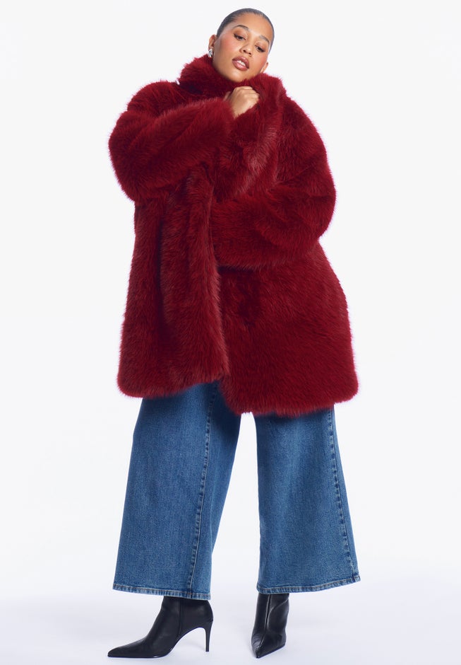 Long Faux Fur Coat image number 3