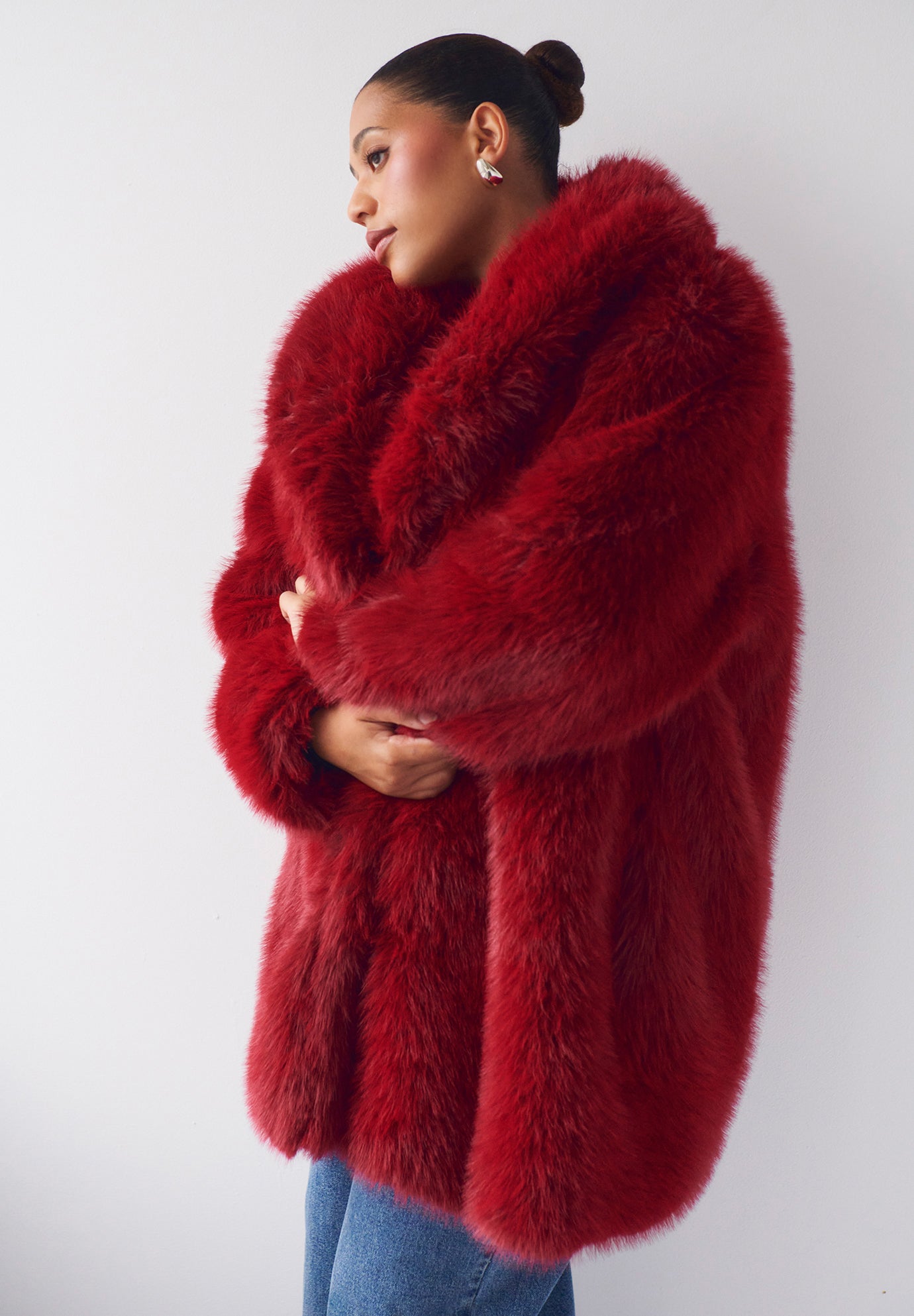 Long Faux Fur Coat image number 4
