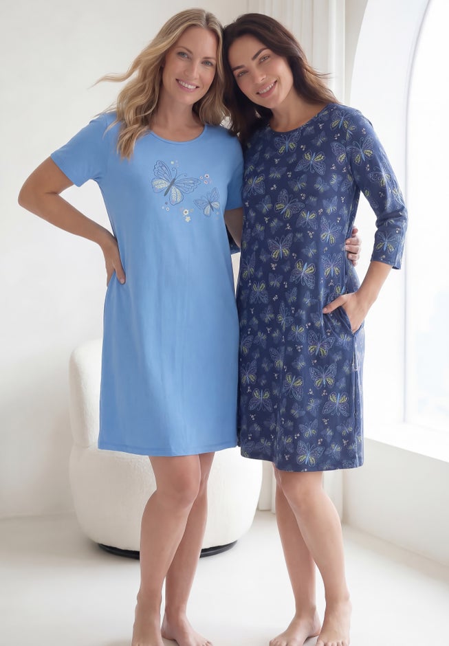 Dreams & Co.&reg; 2-Pack Sleepshirts image number 4