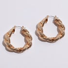Twisted Hoop Earrings image number null