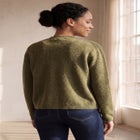 Crew Neck Boxy Button-front Cardigan image number null