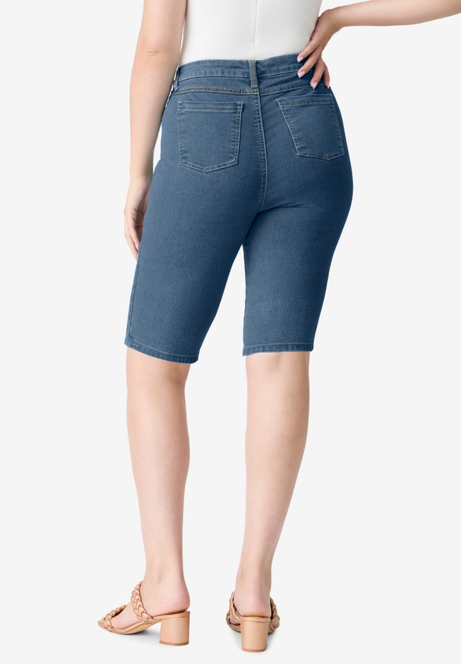 Plus Size Classic Stretch Bermuda Short image number 2