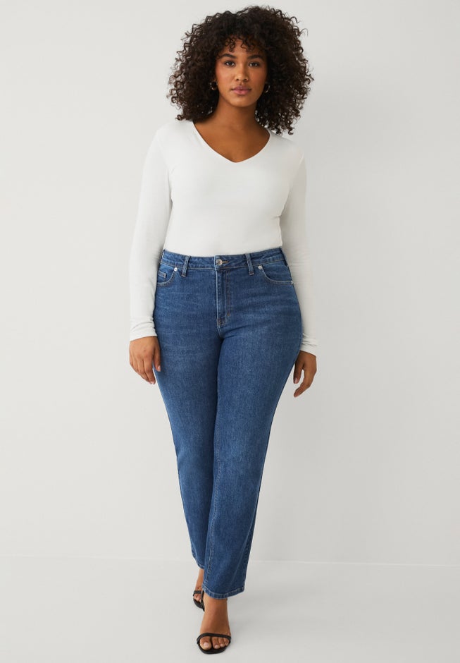 Straight Leg Stretch Jeans image number 4