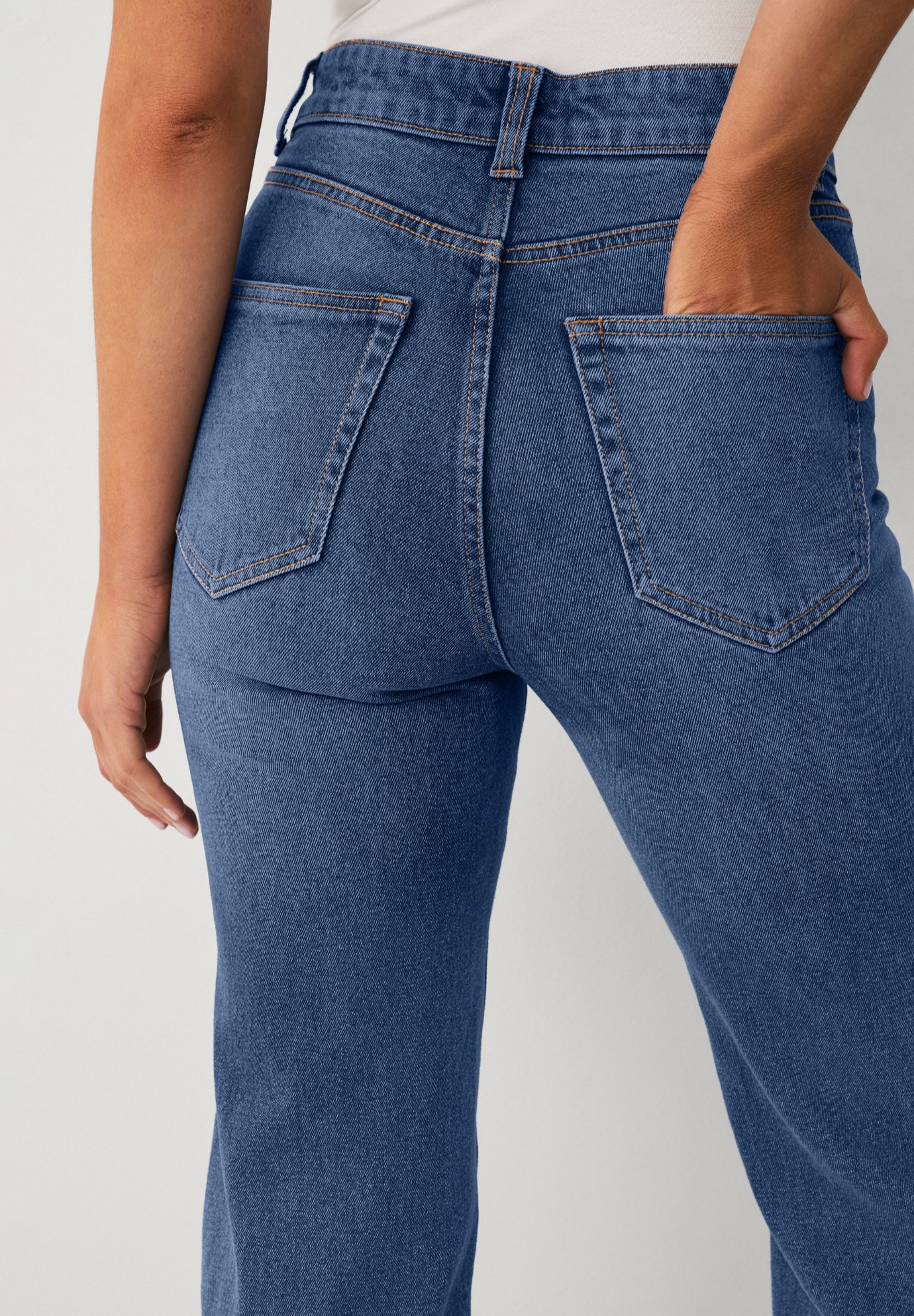 High-rise Stretch Flare Leg Jeans image number 3
