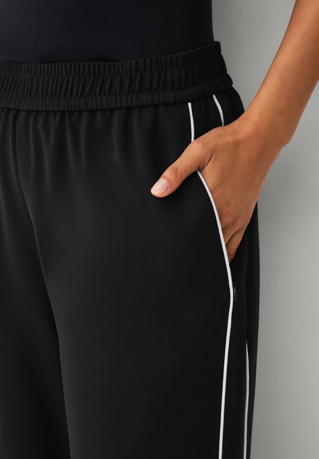 Elastic Waist Side Strip Track Pants image number 2
