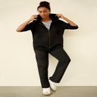 Ellos Studio French Terry Straight Leg Sweatpants image number null