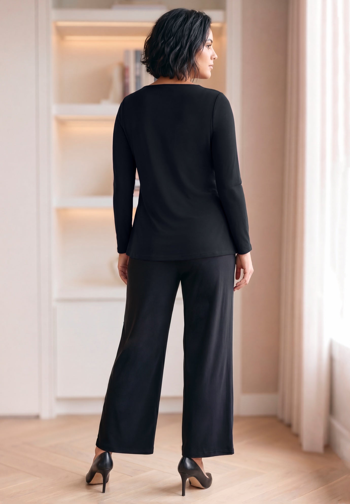 Audrey Draped Buckle Top image number 1