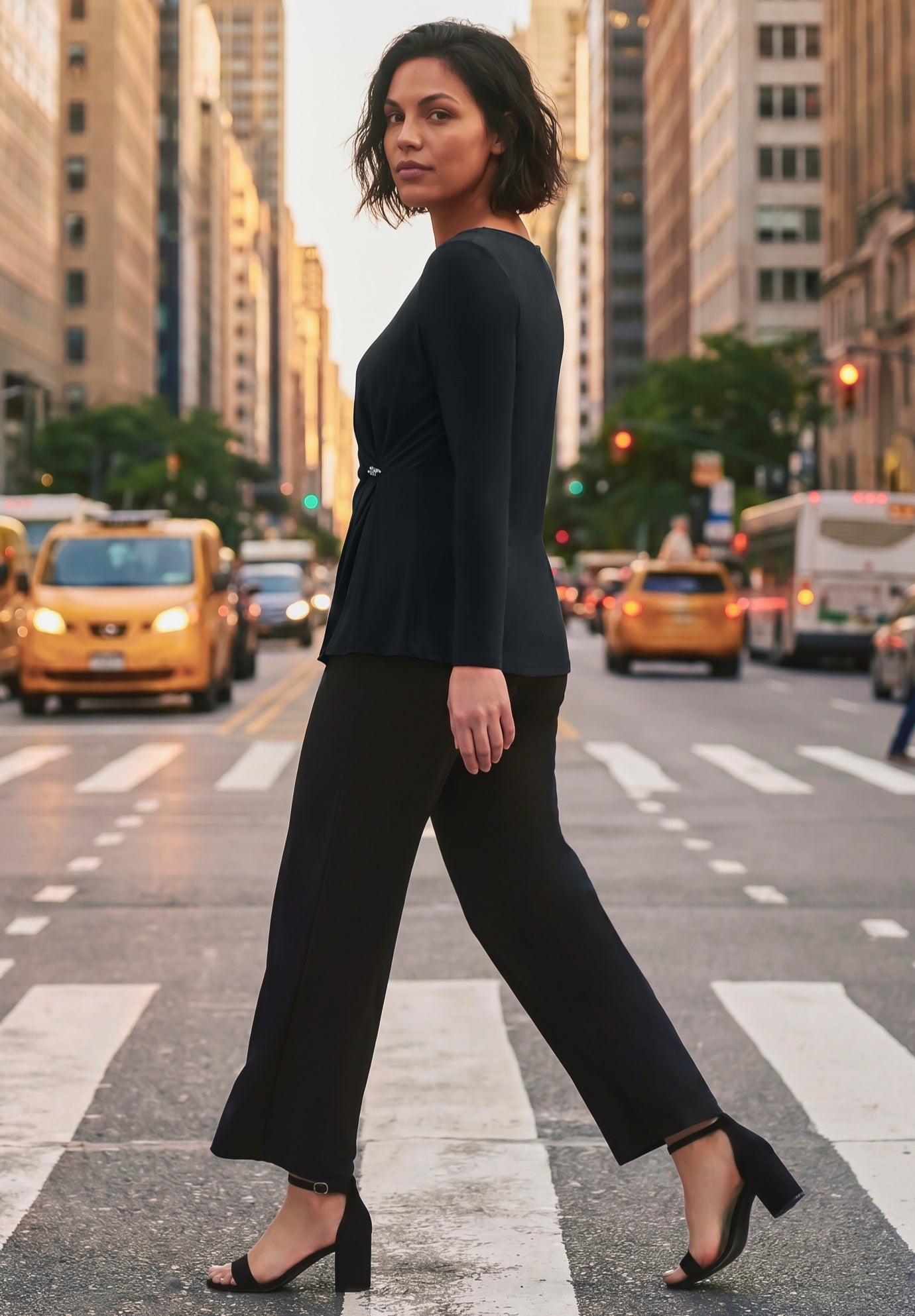 Audrey Draped Buckle Top image number 2
