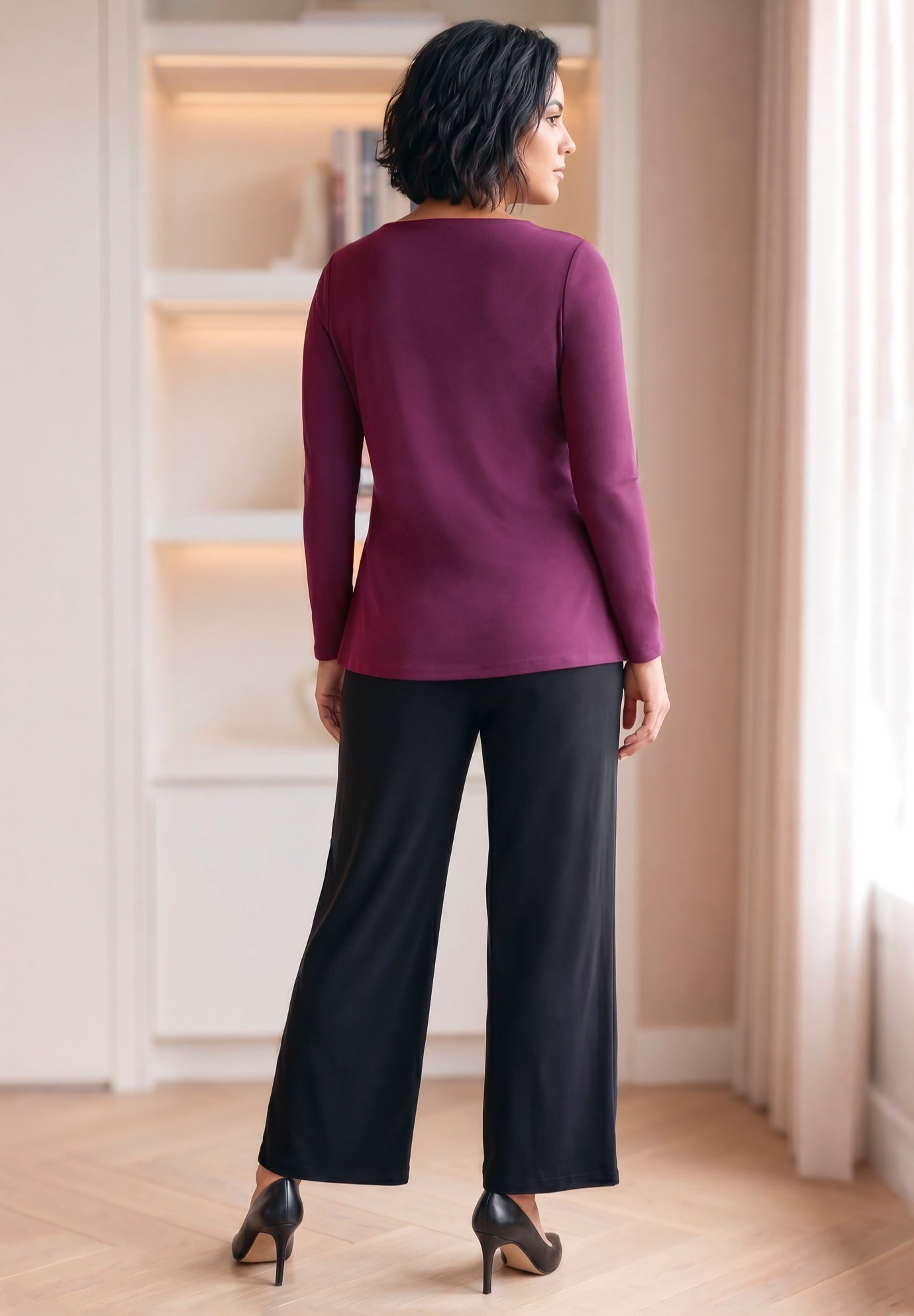 Audrey Draped Buckle Top image number 1