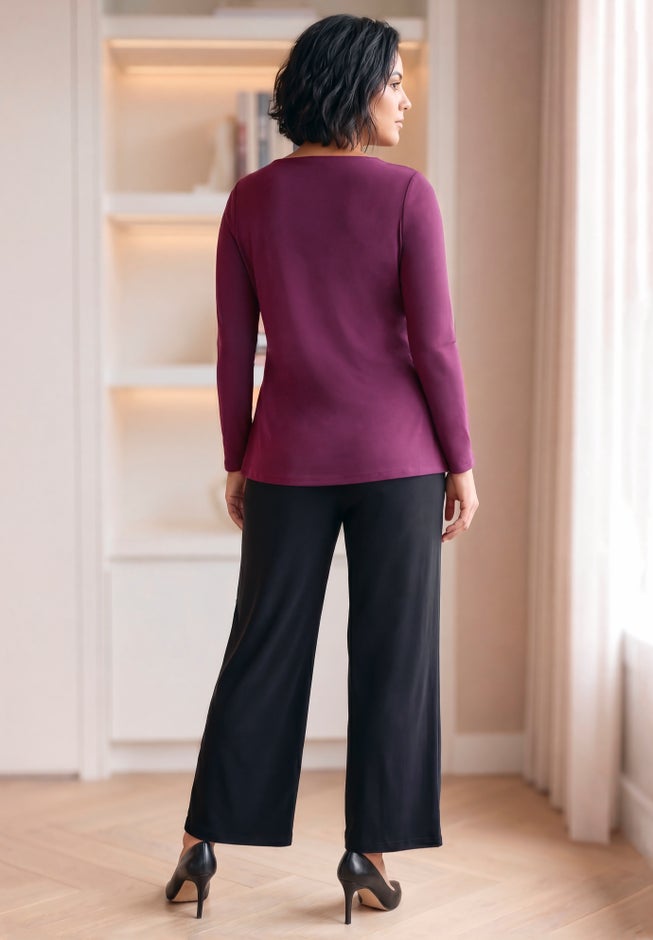Audrey Draped Buckle Top image number 1