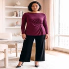 Audrey Draped Buckle Top image number 0
