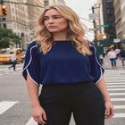 Contrast Tulip Blouse image number null