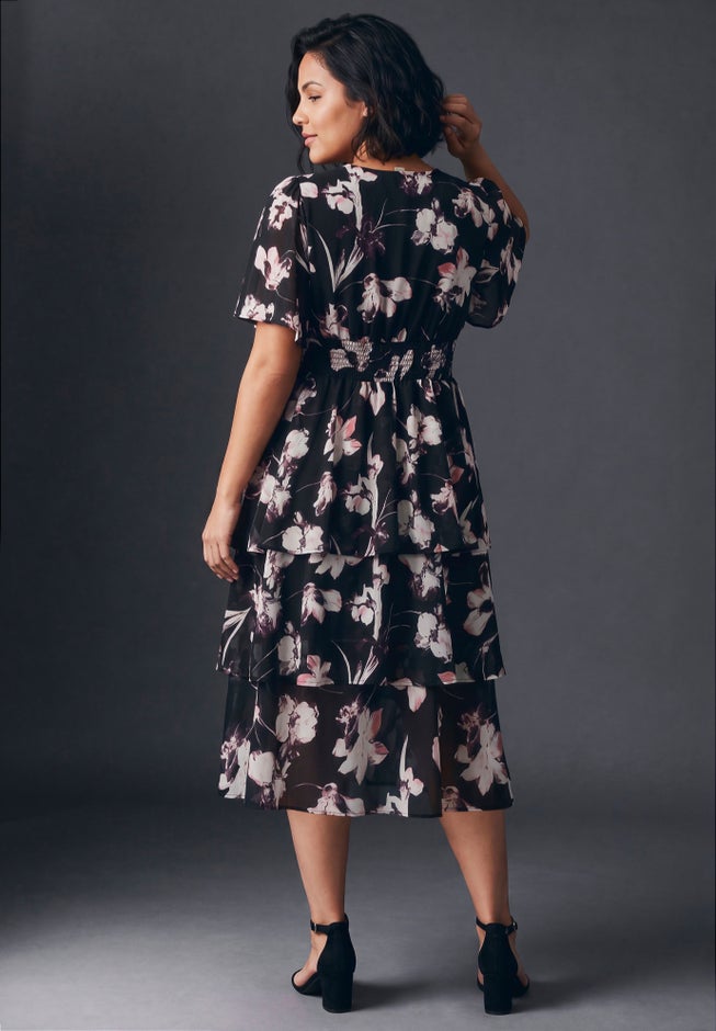 Tiered Flutter Maxi Dress image number 1
