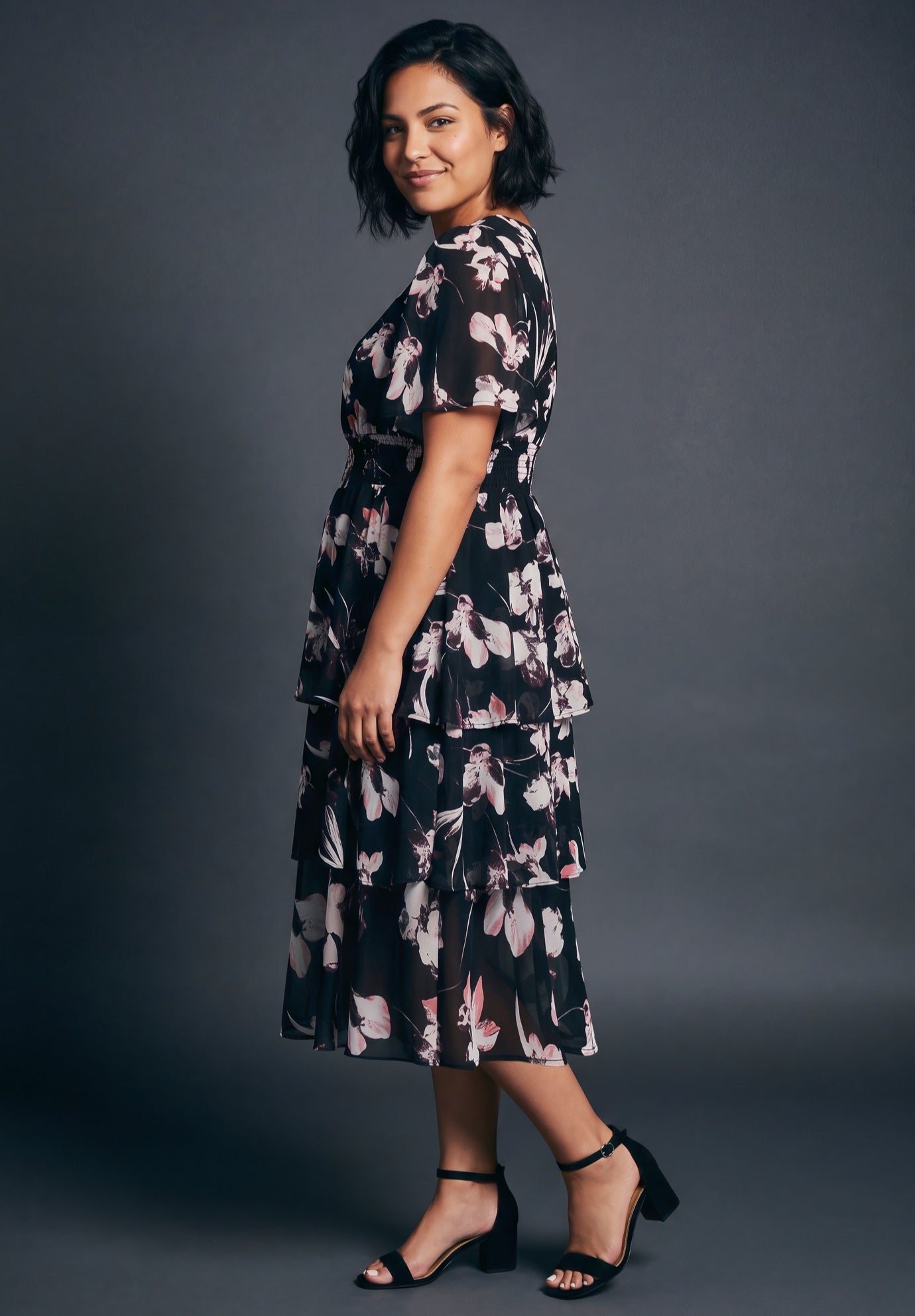 Tiered Flutter Maxi Dress image number 2