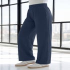 Plus Size Side-Pocket Wide-Leg Pull-On Pant image number null
