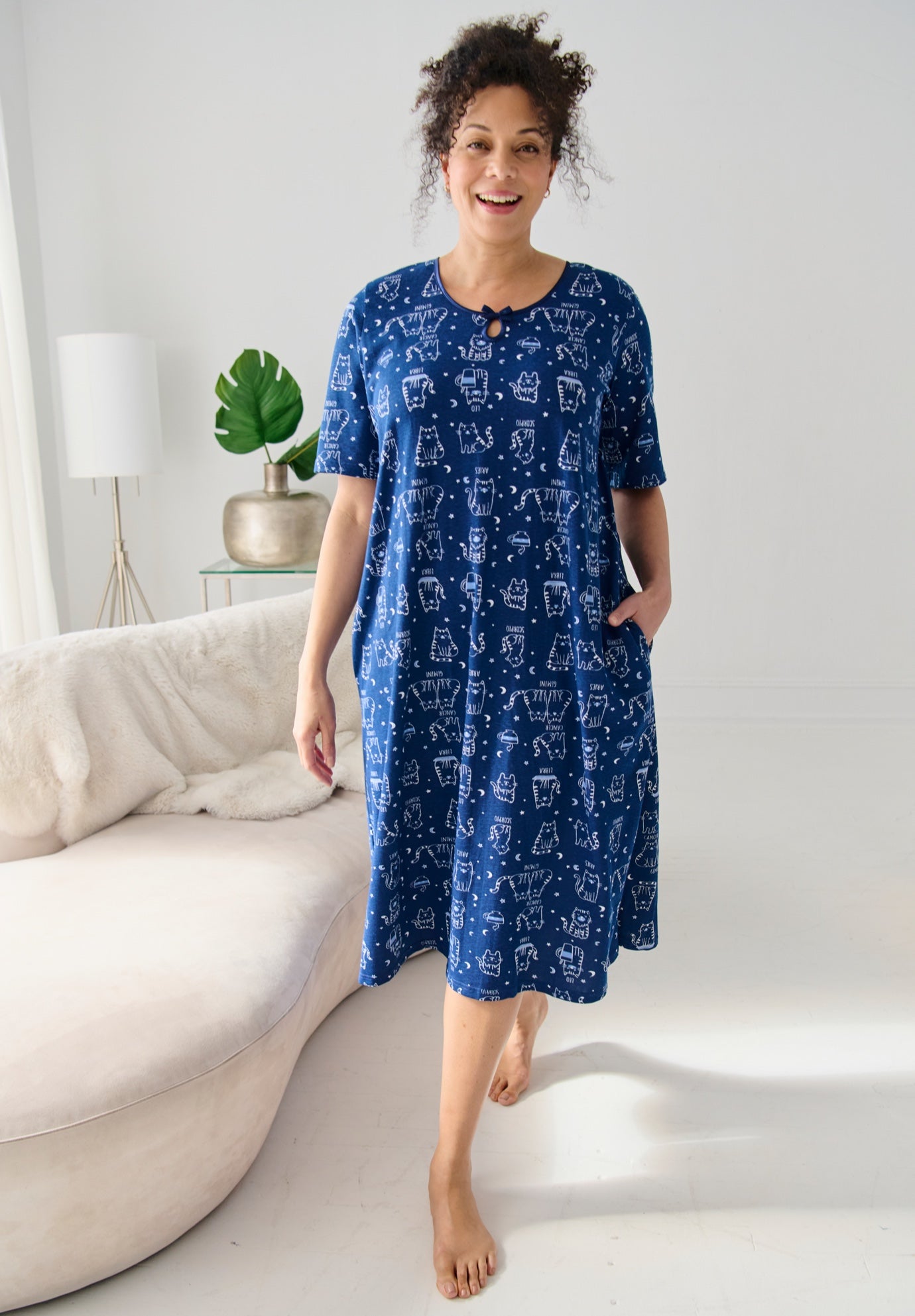 Serenada Keyhole Knit Sleepshirt image number 2