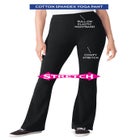 Stretch-Cotton Knit Pull-On Bootcut Leggings image number null