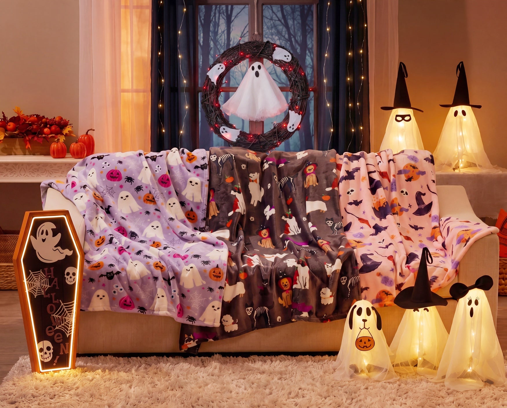 Plush Flannel Throw Blanket image number 1