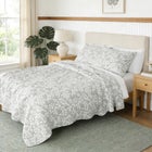 3-Pc. Reversible Leaves Jacquard Quilt Set image number 1