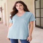 Plus Size Cotton Ultimate V-Neck Tee image number null