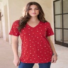 Plus Size Cotton Ultimate V-Neck Tee image number null