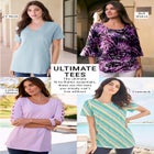 Plus Size Cotton Ultimate V-Neck Tee image number null