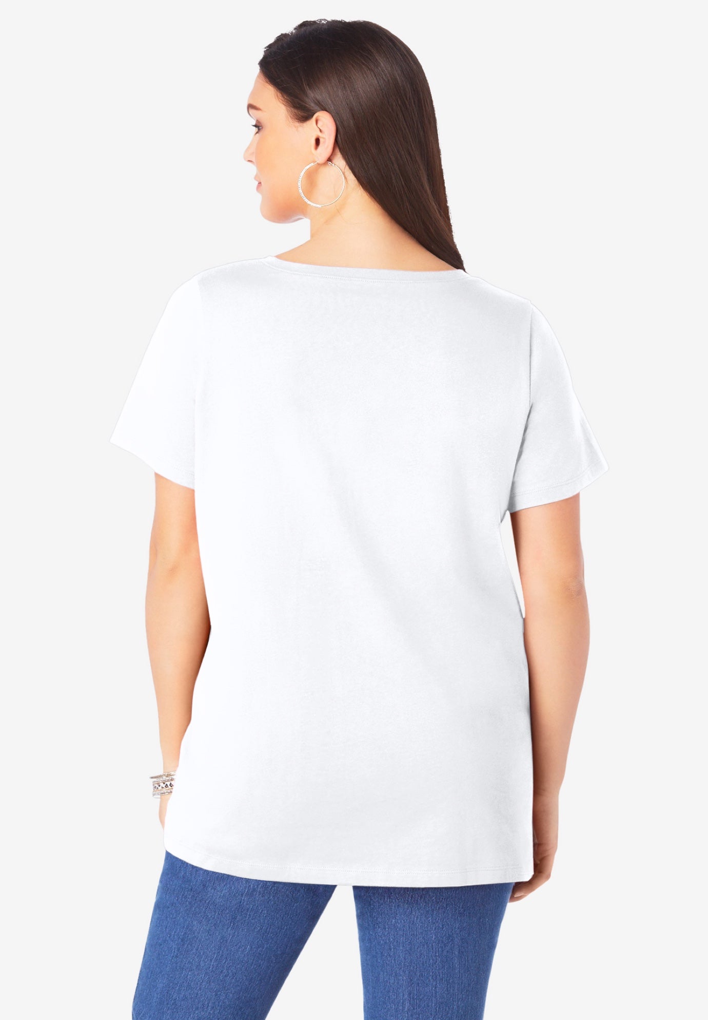 Plus Size Cotton Ultimate V-Neck Tee image number 1