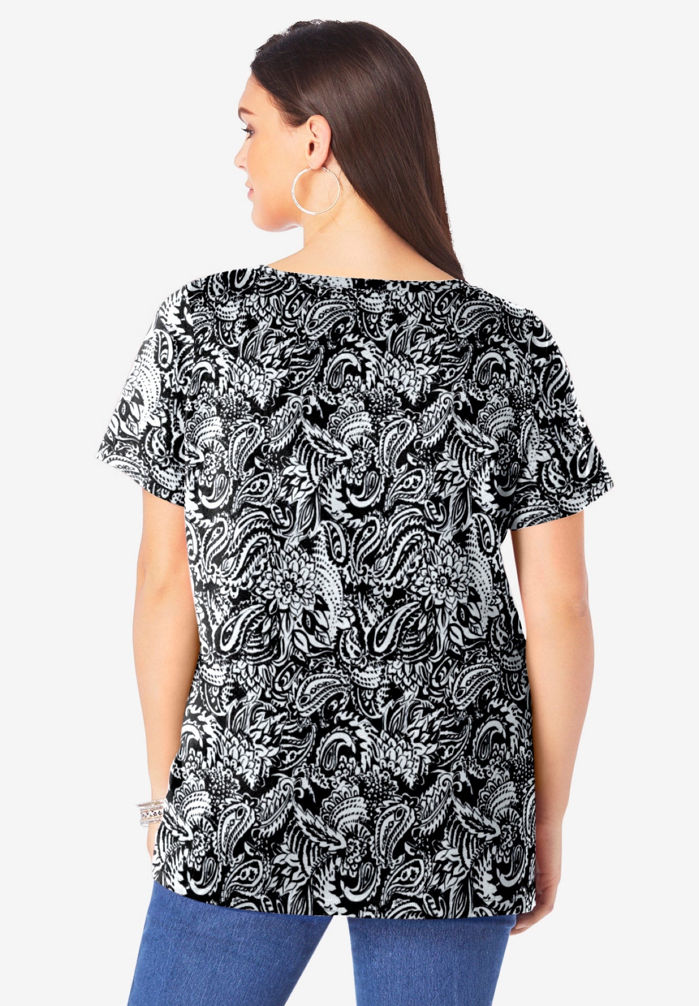 Plus Size Cotton Ultimate V-Neck Tee image number 1