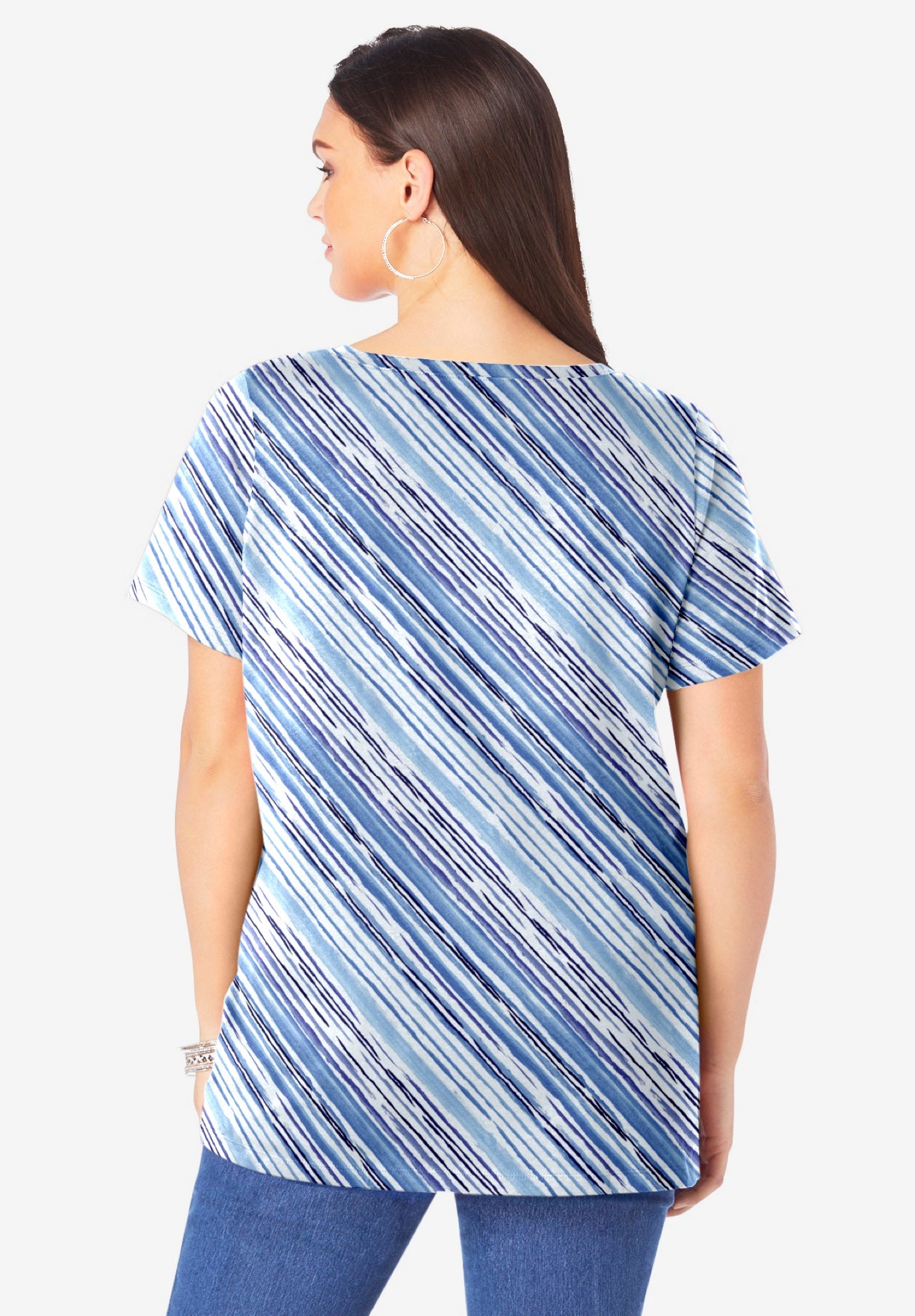 Plus Size Cotton Ultimate V-Neck Tee image number 1