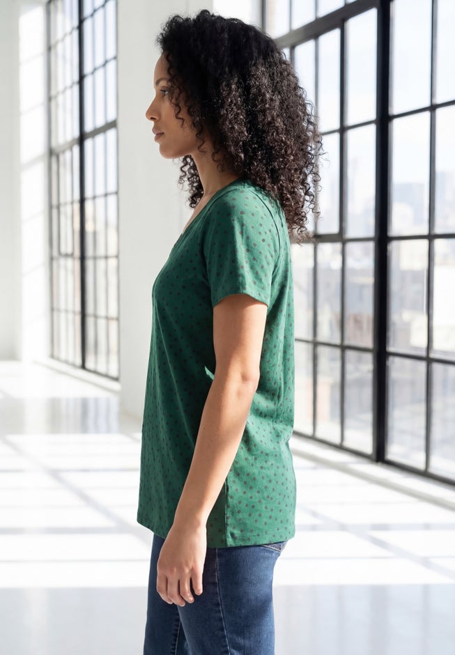 Plus Size Cotton Ultimate V-Neck Tee image number 2