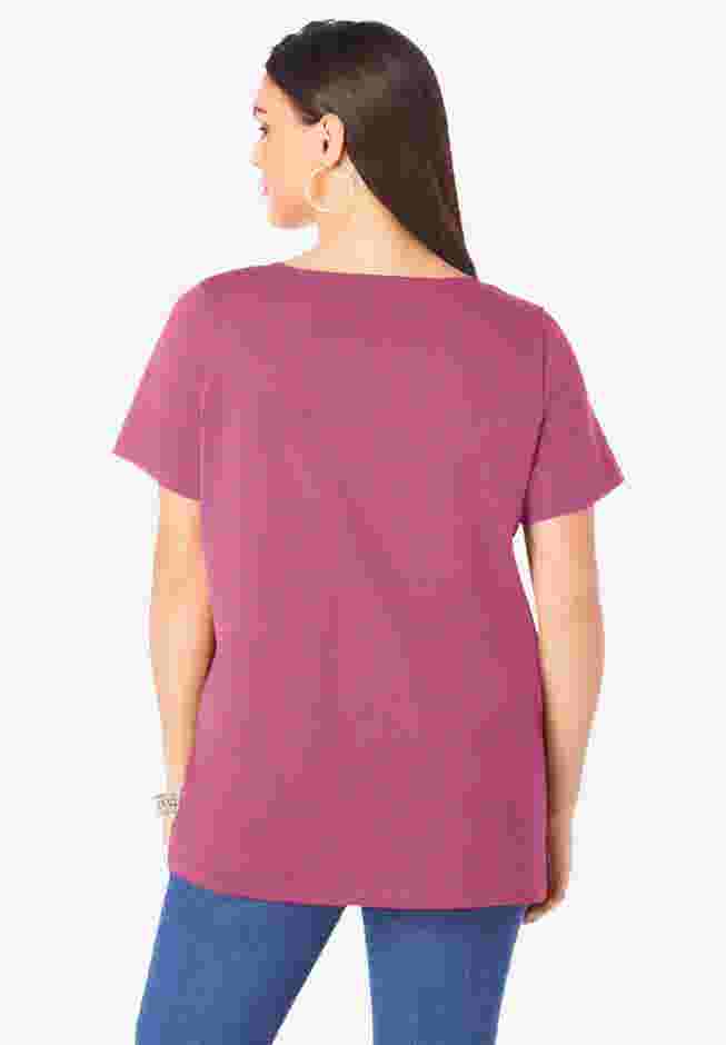 Plus Size Cotton Ultimate V-Neck Tee image number 1