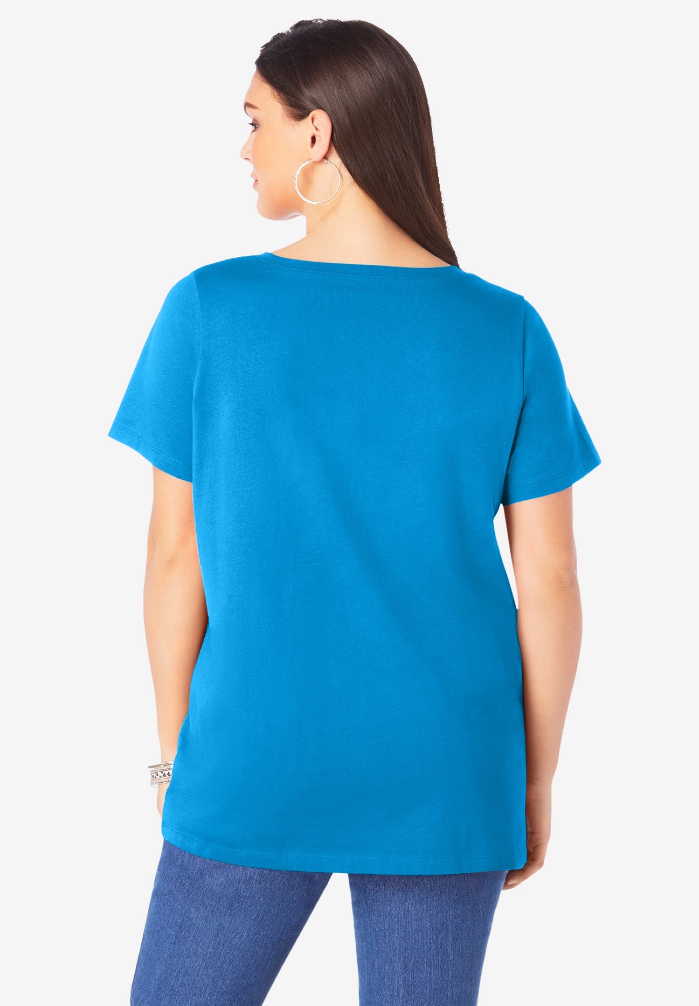 Plus Size Cotton Ultimate V-Neck Tee image number 1