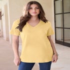 Plus Size Cotton Ultimate V-Neck Tee image number null