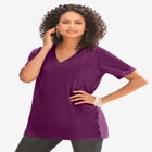 Plus Size Cotton Ultimate V-Neck Tee image number null