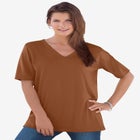 Plus Size Cotton Ultimate V-Neck Tee image number null