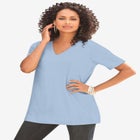 Plus Size Cotton Ultimate V-Neck Tee image number null