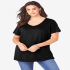 Plus Size Cotton Ultimate V-Neck Tee image number null