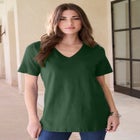 Plus Size Cotton Ultimate V-Neck Tee image number null