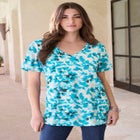 Plus Size Cotton Ultimate V-Neck Tee image number null