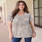 Plus Size Cotton Ultimate V-Neck Tee image number null