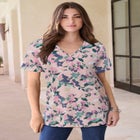 Plus Size Cotton Ultimate V-Neck Tee image number null