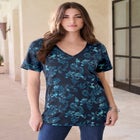 Plus Size Cotton Ultimate V-Neck Tee image number null