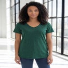 Plus Size Cotton Ultimate V-Neck Tee image number null