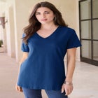 Plus Size Cotton Ultimate V-Neck Tee image number null